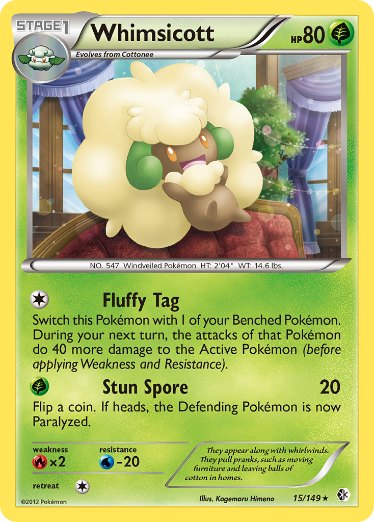 Whimsicott (15/149) [Black & White: Boundaries Crossed] | Rock City Comics