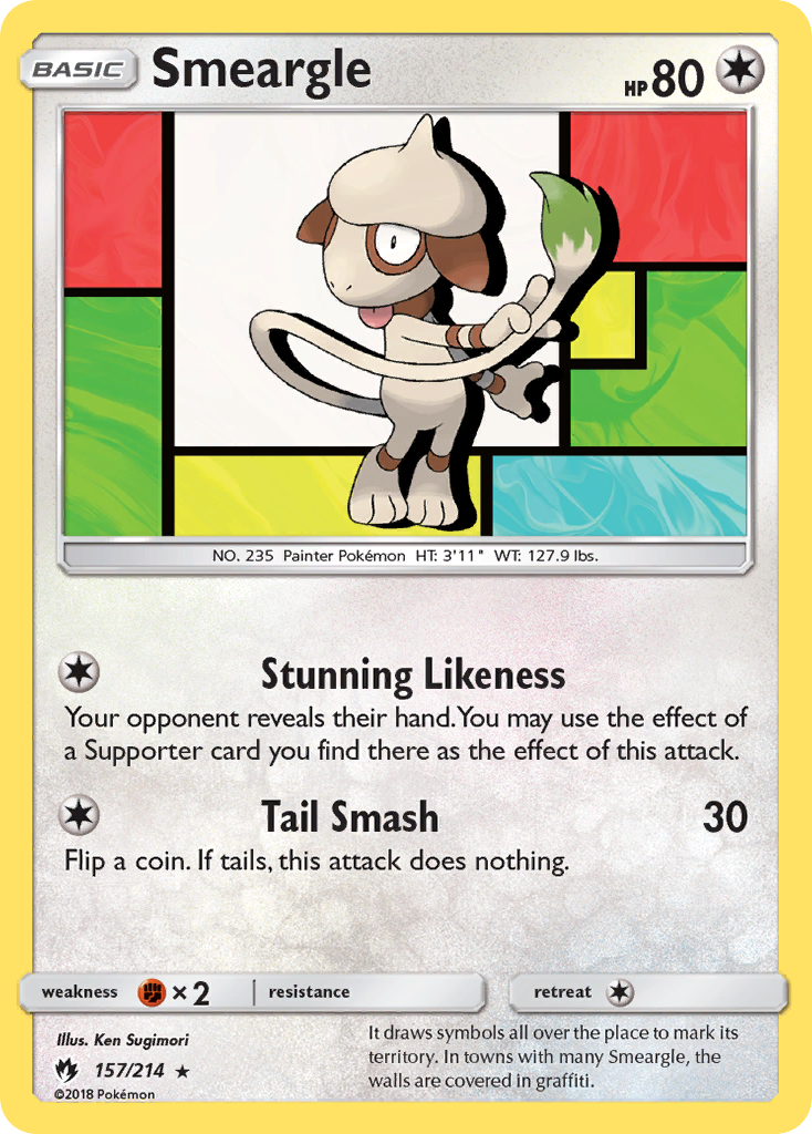 Smeargle (157/214) [Sun & Moon: Lost Thunder] | Rock City Comics