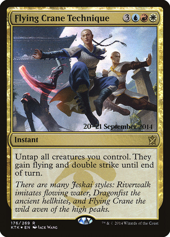 Flying Crane Technique  [Khans of Tarkir Prerelease Promos] | Rock City Comics