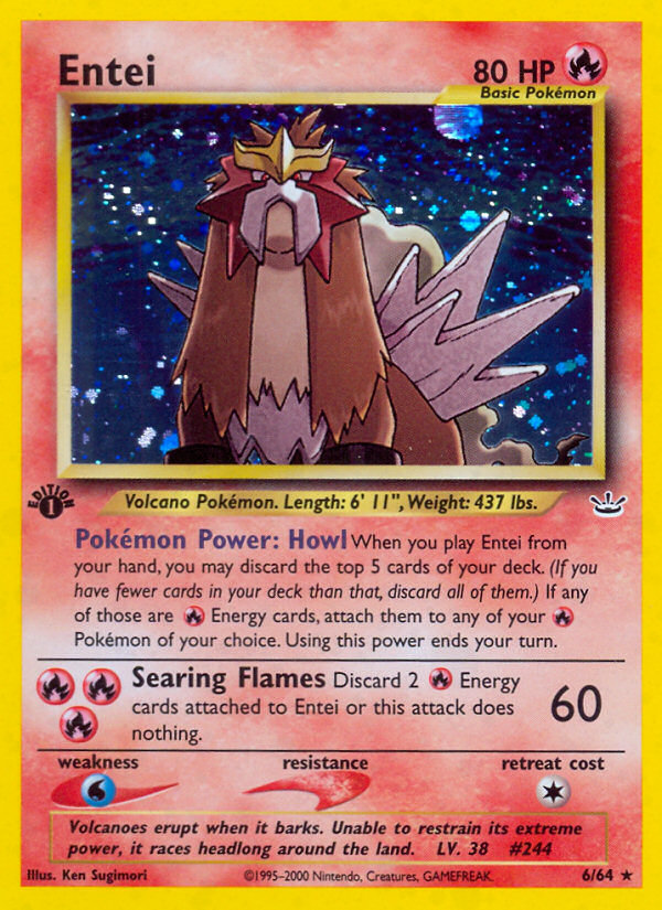 Entei (6/64) [Neo Revelation 1st Edition] | Rock City Comics