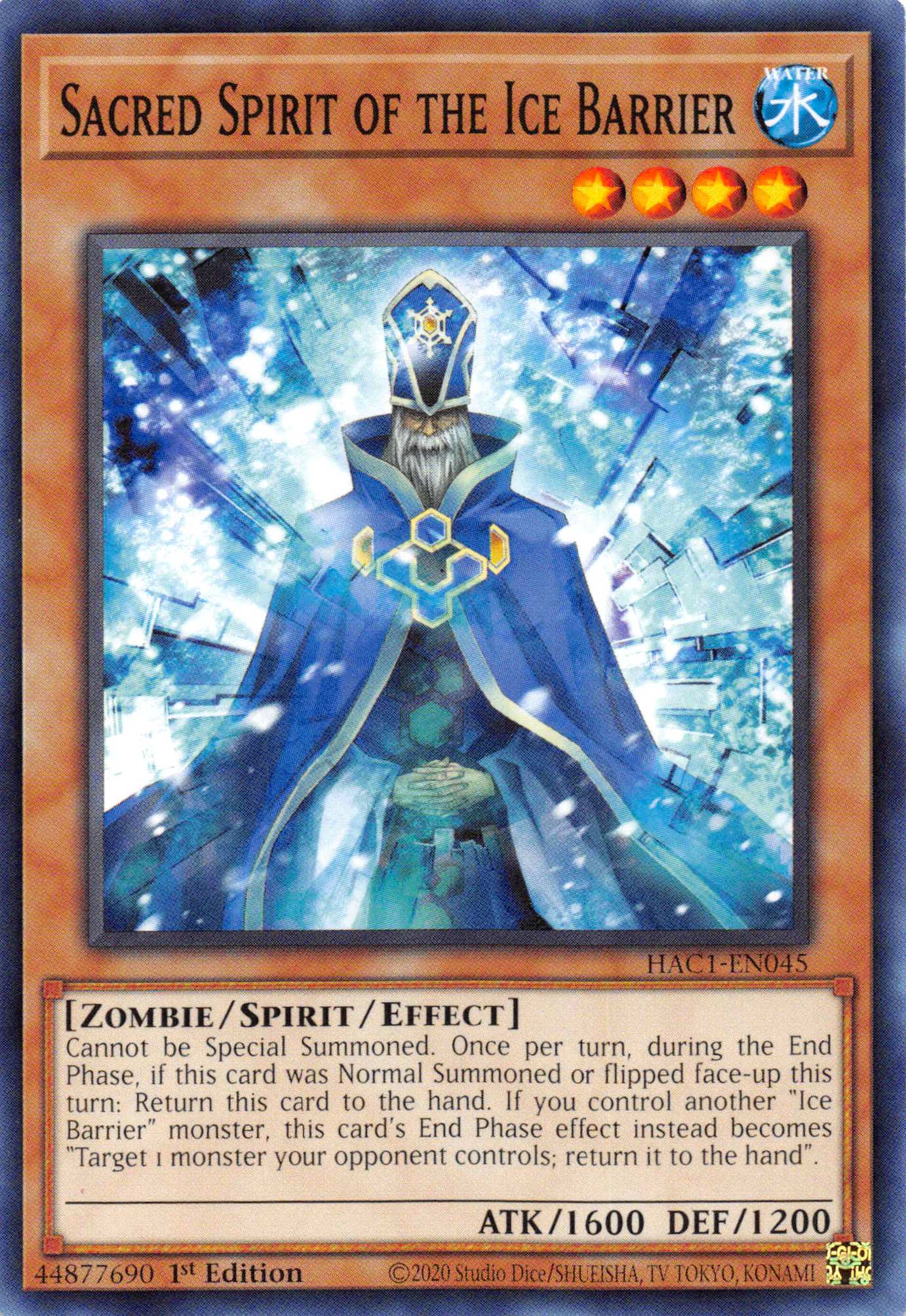 Sacred Spirit of the Ice Barrier (Duel Terminal) [HAC1-EN045] Parallel Rare | Rock City Comics