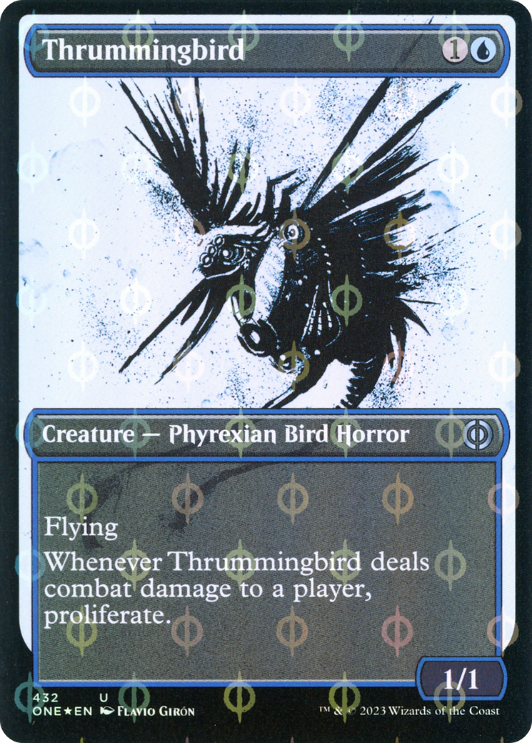 Thrummingbird (Showcase Ichor Step-and-Compleat Foil) [Phyrexia: All Will Be One] | Rock City Comics