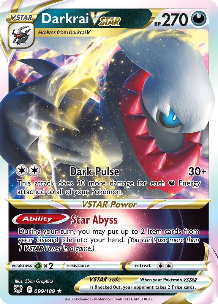 Darkrai VSTAR (099/189) (Jumbo Card) [Sword & Shield: Astral Radiance] | Rock City Comics