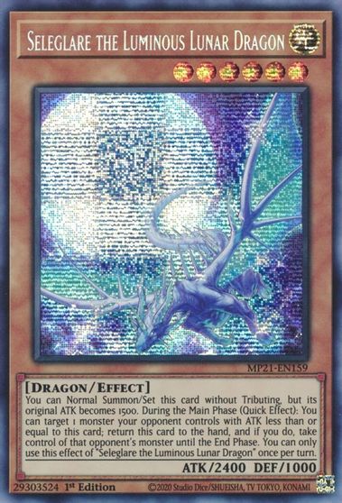 Seleglare the Luminous Lunar Dragon [MP21-EN159] Prismatic Secret Rare | Rock City Comics