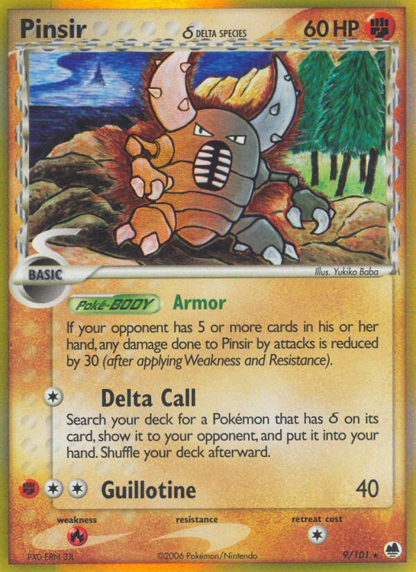 Pinsir (9/101) (Delta Species) [EX: Dragon Frontiers] | Rock City Comics