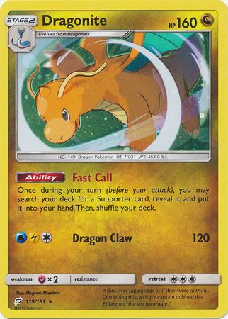 Dragonite (119/181) (Cosmos Holo) [Sun & Moon: Team Up] | Rock City Comics