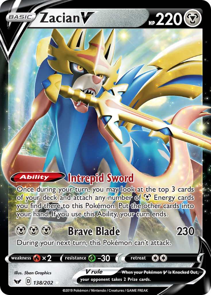 Zacian V (138/202) [Sword & Shield: Base Set] | Rock City Comics