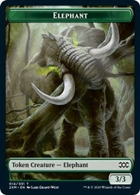 Elephant // Golem Double-sided Token [Double Masters Tokens] | Rock City Comics