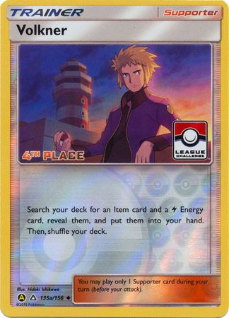 Volkner (135a/156) (League Challenge 4th Place) [Sun & Moon: Ultra Prism] | Rock City Comics