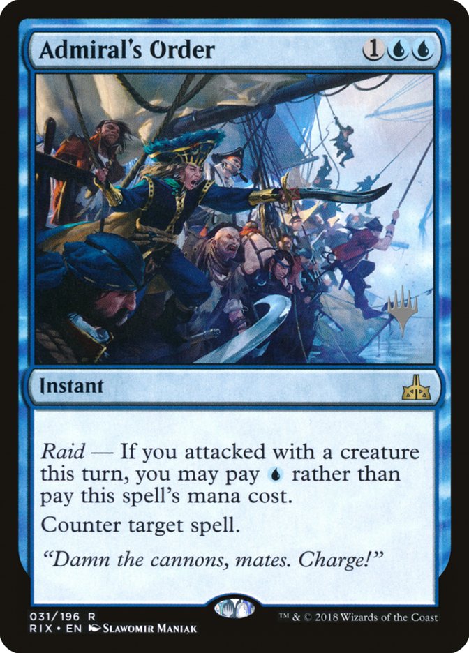 Admiral's Order (Promo Pack) [Rivals of Ixalan Promos] | Rock City Comics