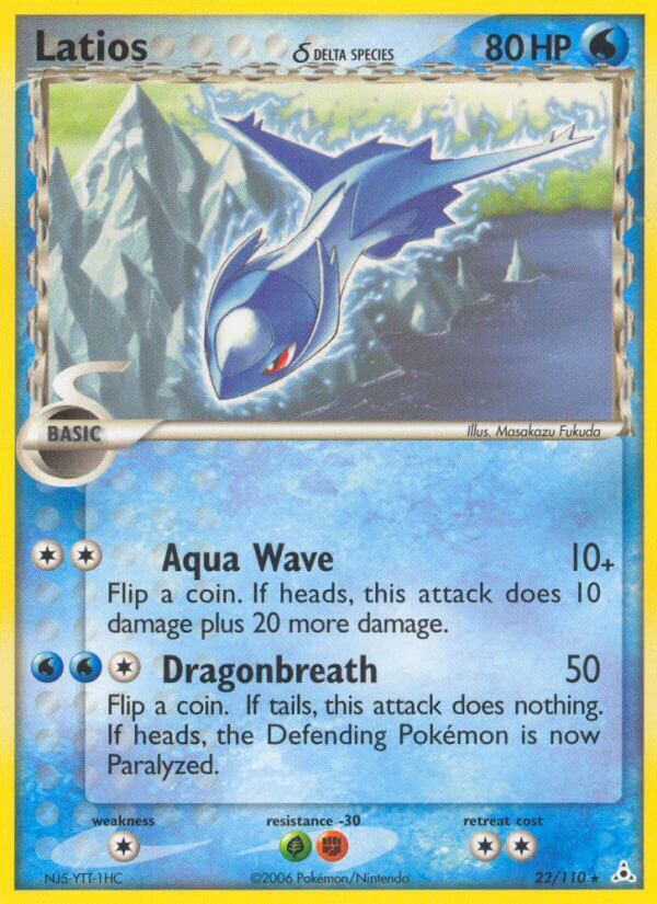 Latios (22/110) (Delta Species) (Theme Deck Exclusives) [EX: Holon Phantoms] | Rock City Comics