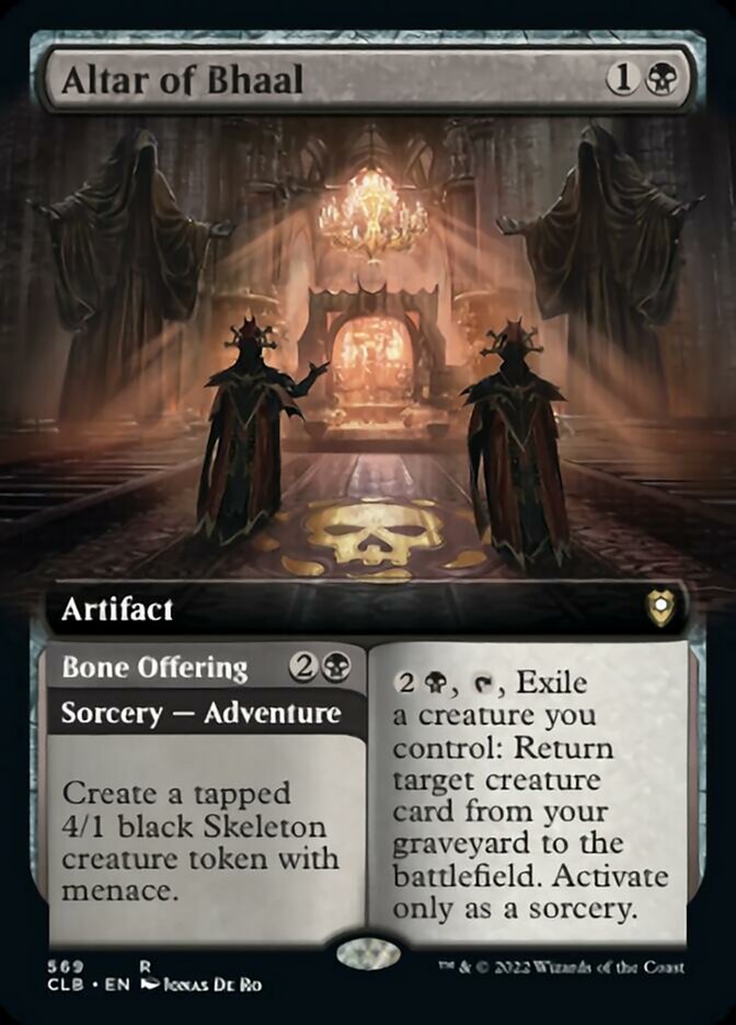 Altar of Bhaal // Bone Offering (Extended Art) [Commander Legends: Battle for Baldur's Gate] | Rock City Comics