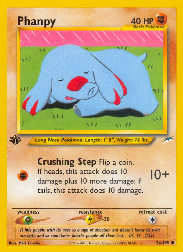 Phanpy (76/105) [Neo Destiny 1st Edition] | Rock City Comics