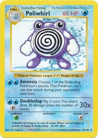 Poliwhirl (38/102) [Base Set Shadowless Unlimited] | Rock City Comics