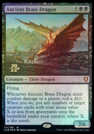 Ancient Brass Dragon [Commander Legends: Battle for Baldur's Gate Prerelease Promos] | Rock City Comics