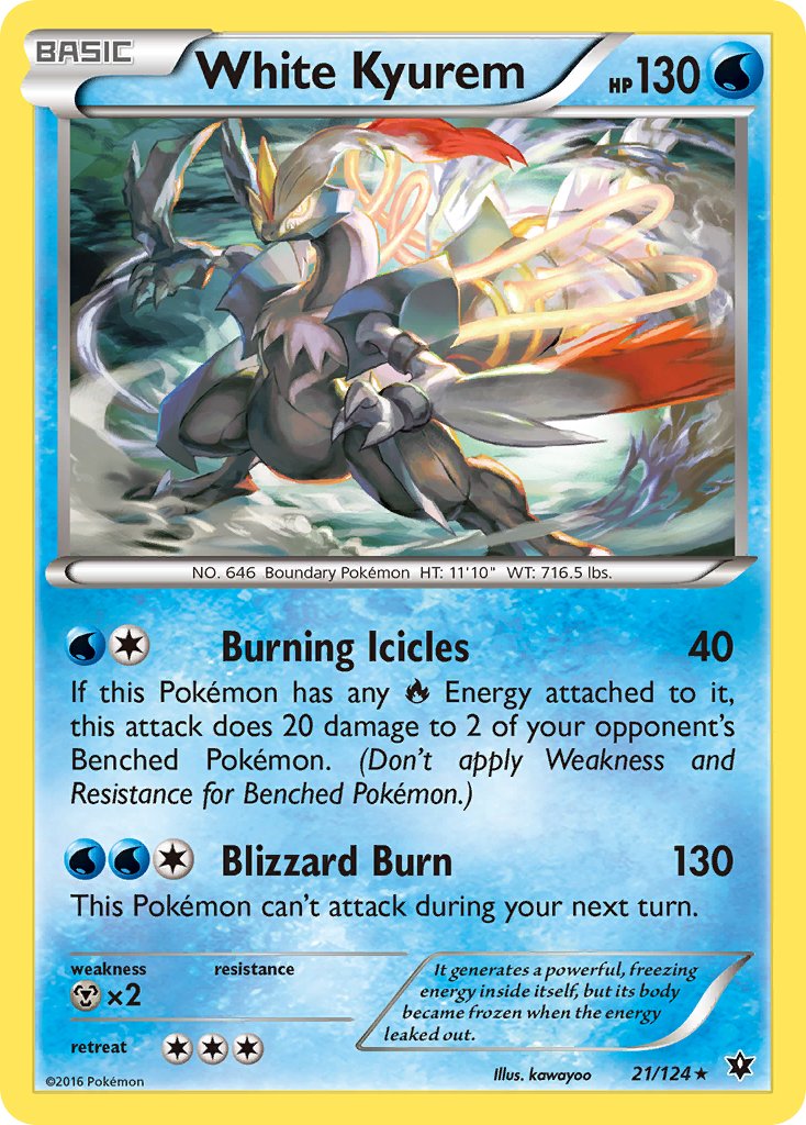 White Kyurem (21/124) (Theme Deck Exclusive) [XY: Fates Collide] | Rock City Comics