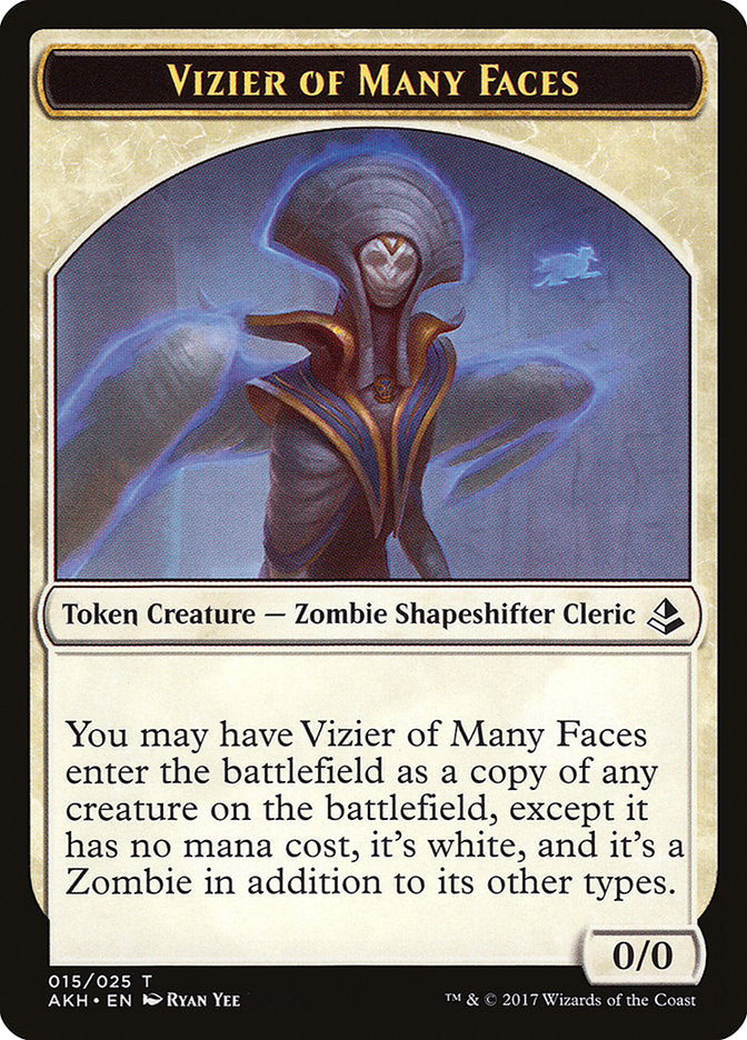 Vizier of Many Faces [Amonkhet Tokens] | Rock City Comics