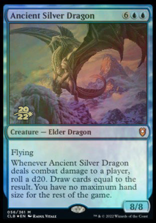 Ancient Silver Dragon [Commander Legends: Battle for Baldur's Gate Prerelease Promos] | Rock City Comics