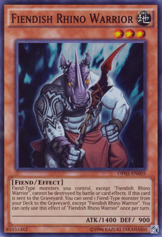 Fiendish Rhino Warrior [OP02-EN005] Super Rare | Rock City Comics