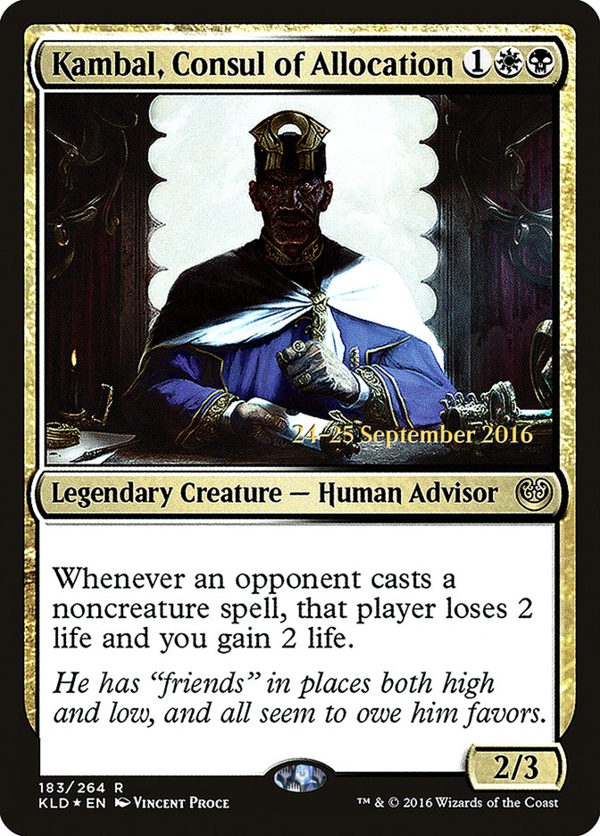 Kambal, Consul of Allocation  [Kaladesh Prerelease Promos] | Rock City Comics