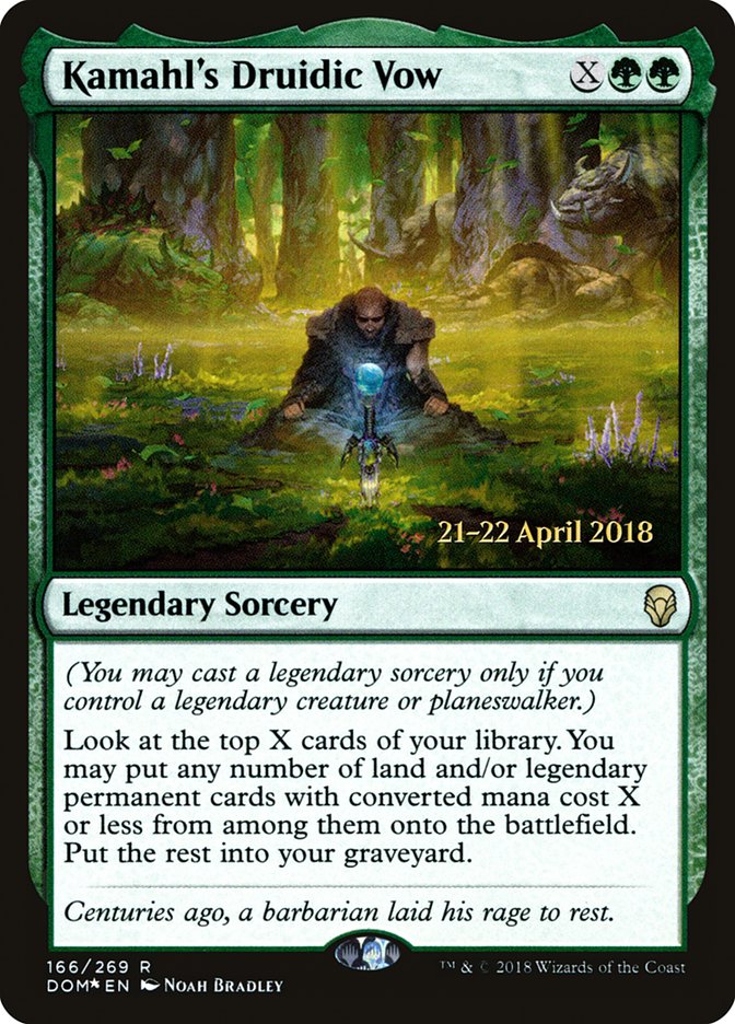 Kamahl's Druidic Vow  [Dominaria Prerelease Promos] | Rock City Comics