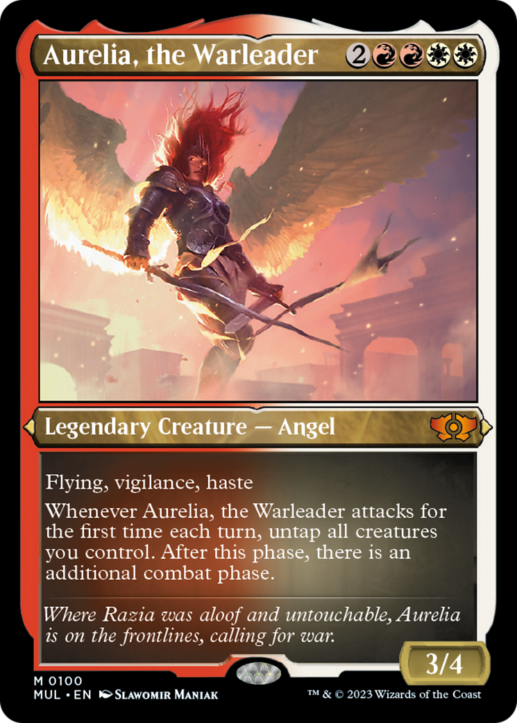 Aurelia, the Warleader (Foil Etched) [Multiverse Legends] | Rock City Comics