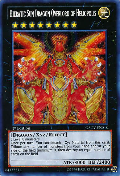 Hieratic Sun Dragon Overlord of Heliopolis [GAOV-EN048] Secret Rare | Rock City Comics