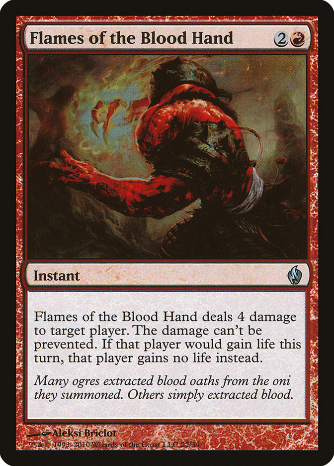 Flames of the Blood Hand [Premium Deck Series: Fire and Lightning] | Rock City Comics