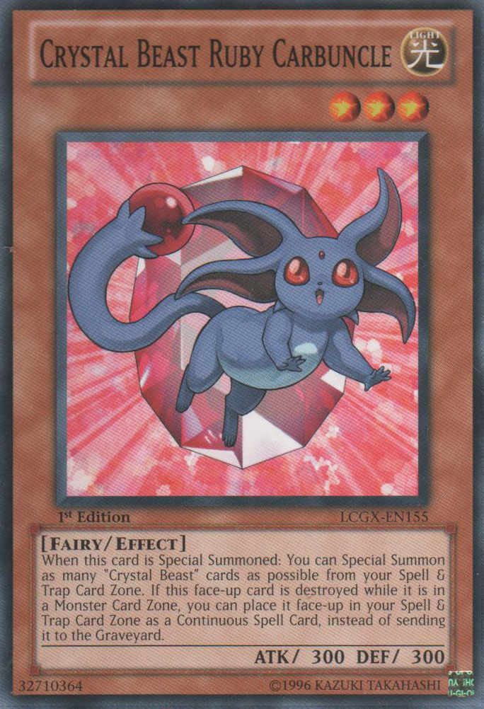 Crystal Beast Ruby Carbuncle [LCGX-EN155] Common | Rock City Comics