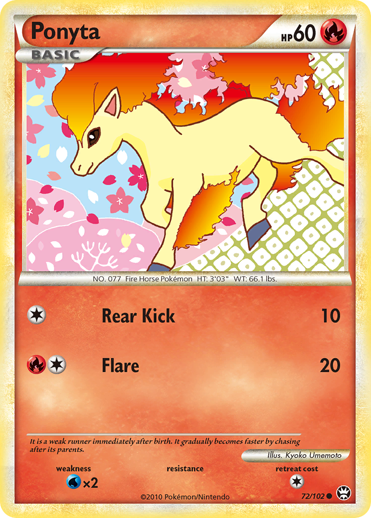 Ponyta (72/102) [HeartGold & SoulSilver: Triumphant] | Rock City Comics