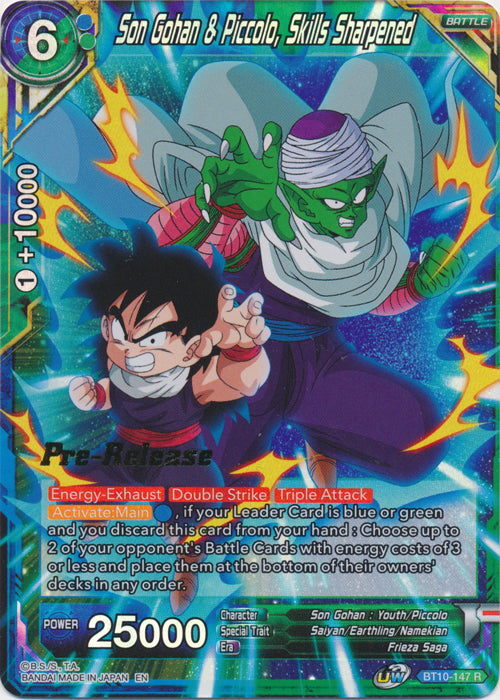 Son Gohan & Piccolo, Skills Sharpened (BT10-147) [Rise of the Unison Warrior Prerelease Promos] | Rock City Comics