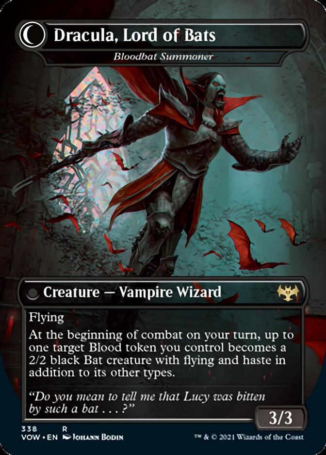 Voldaren Bloodcaster // Bloodbat Summoner - Dracula, Lord of Blood // Dracula, Lord of Bats [Innistrad: Crimson Vow] | Rock City Comics