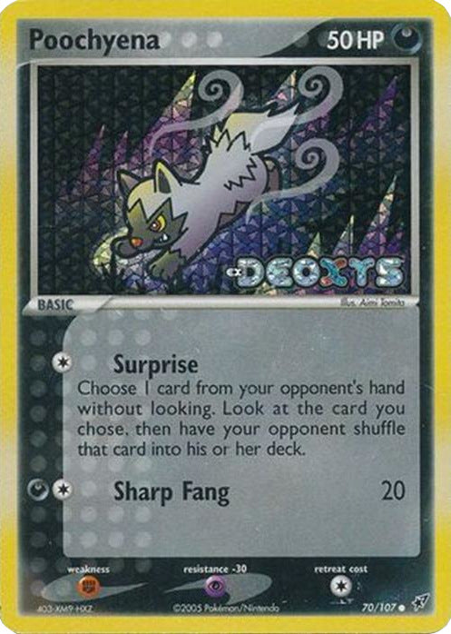 Poochyena (70/107) (Stamped) [EX: Deoxys] | Rock City Comics