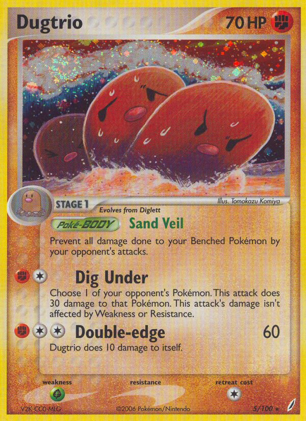 Dugtrio (5/100) [EX: Crystal Guardians] | Rock City Comics