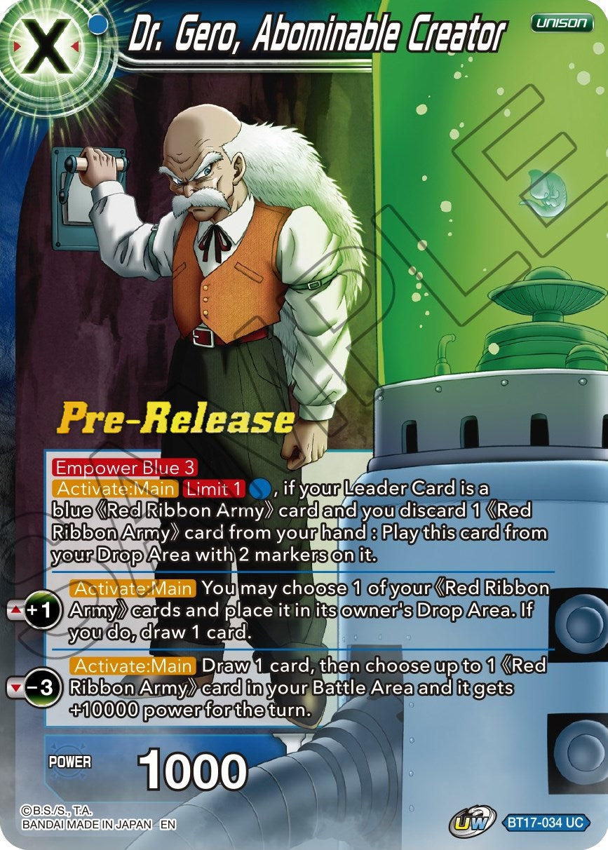 Dr. Gero, Abominable Creator (BT17-034) [Ultimate Squad Prerelease Promos] | Rock City Comics