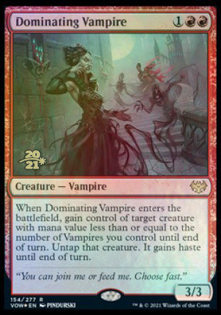 Dominating Vampire [Innistrad: Crimson Vow Prerelease Promos] | Rock City Comics