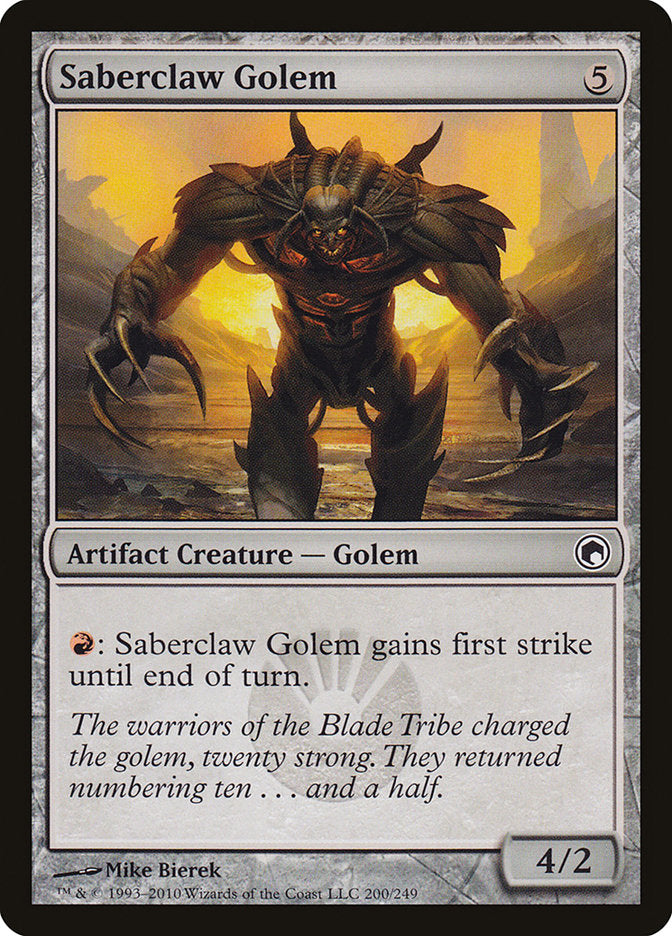 Saberclaw Golem [Scars of Mirrodin] | Rock City Comics