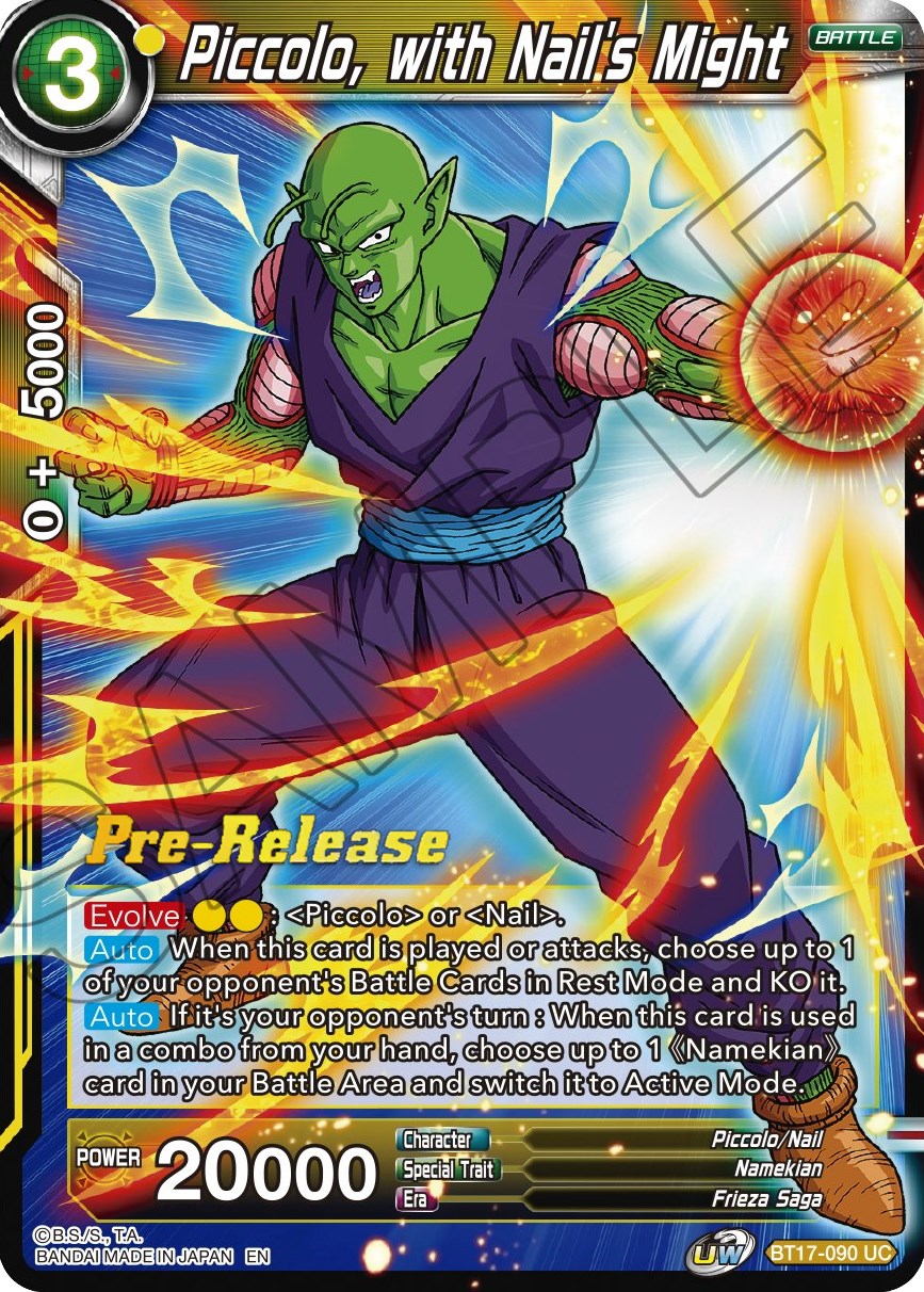 Piccolo, with Nail's Might (BT17-090) [Ultimate Squad Prerelease Promos] | Rock City Comics