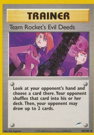 Team Rocket's Evil Deeds (103/105) [Neo Destiny Unlimited] | Rock City Comics