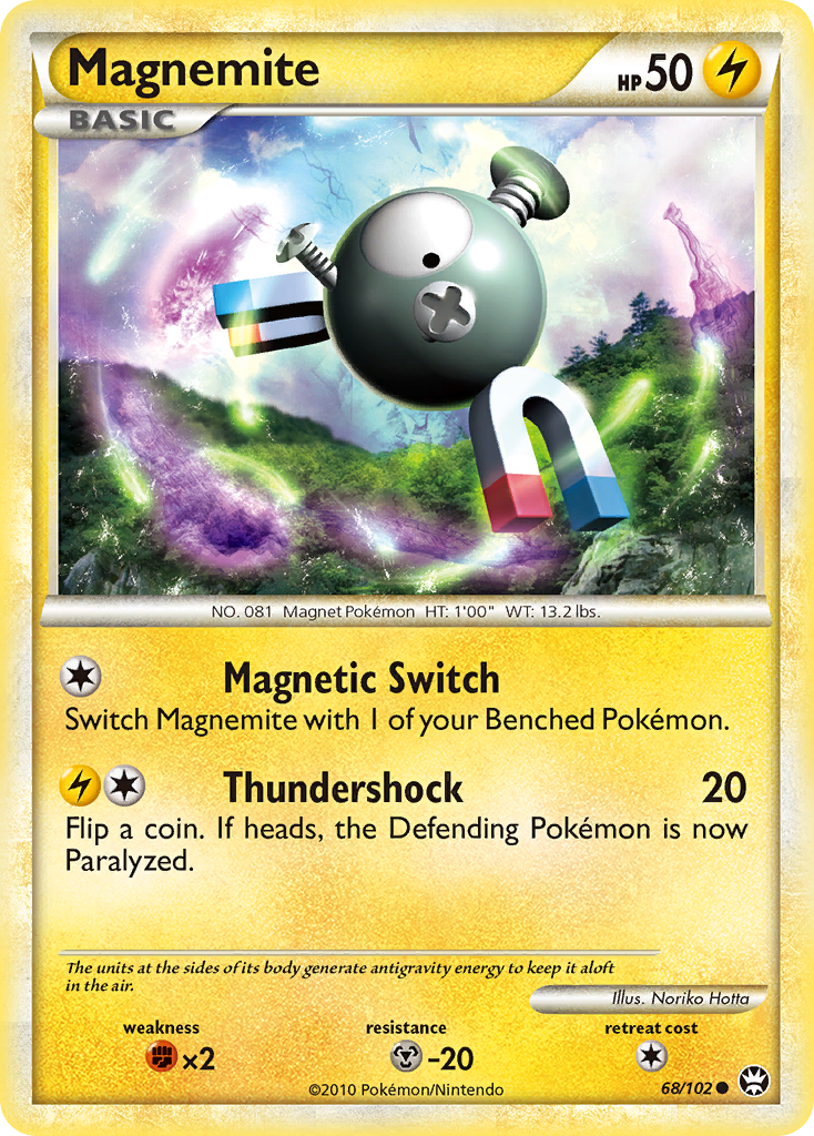 Magnemite (68/102) [HeartGold & SoulSilver: Triumphant] | Rock City Comics