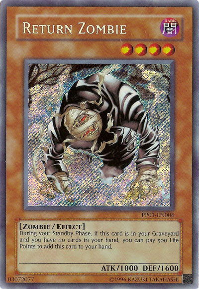 Return Zombie [PP01-EN006] Secret Rare | Rock City Comics