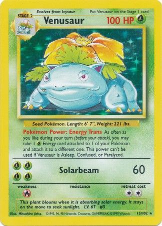 Venusaur (15/102) [Base Set Unlimited] | Rock City Comics