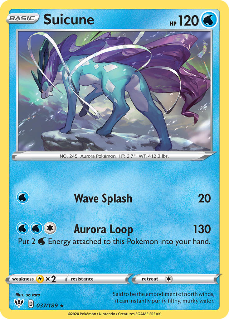 Suicune (037/189) (Theme Deck Exclusive) [Sword & Shield: Darkness Ablaze] | Rock City Comics