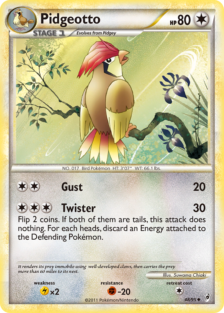 Pidgeotto (48/95) [HeartGold & SoulSilver: Call of Legends] | Rock City Comics