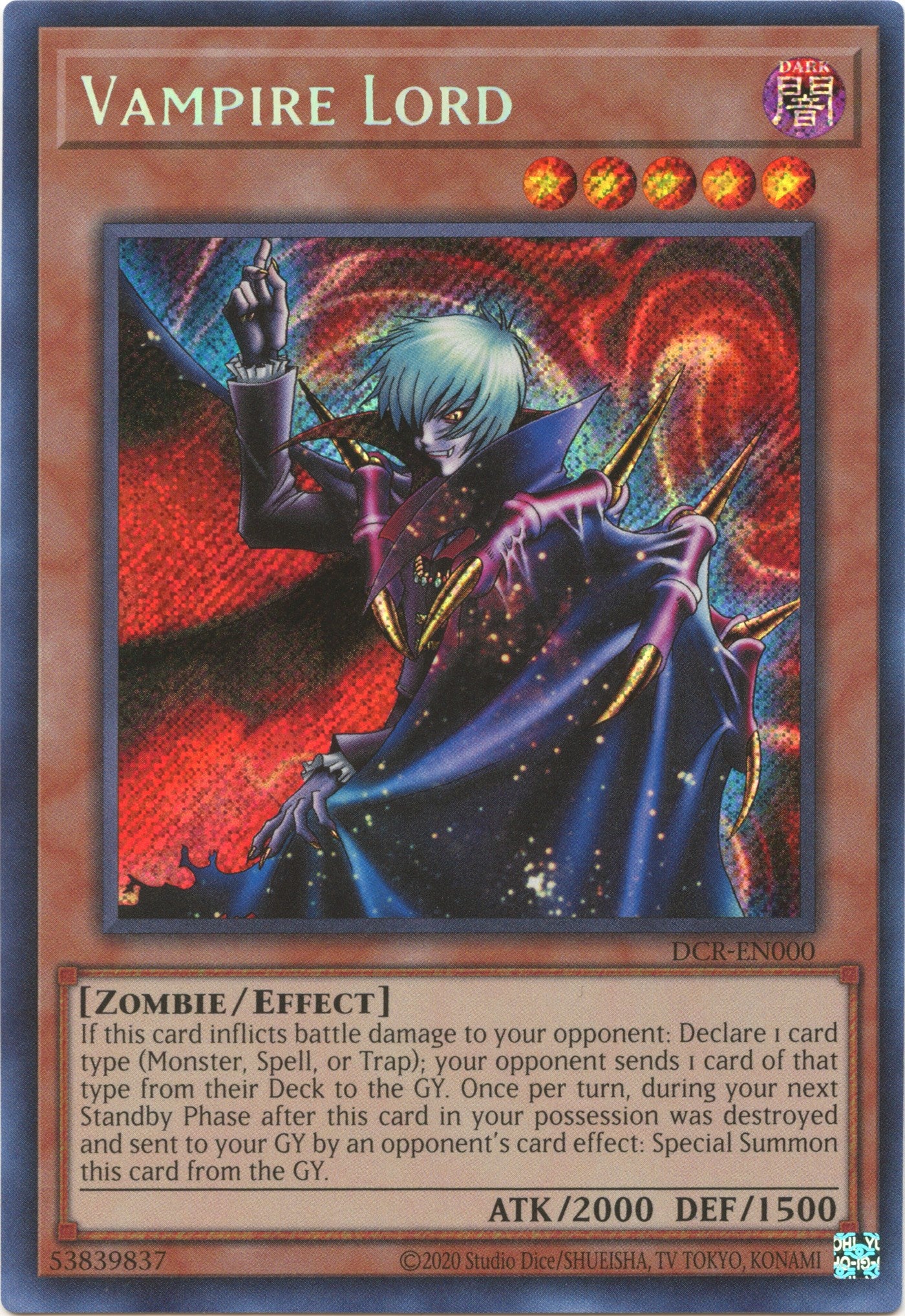 Vampire Lord (25th Anniversary) [DCR-EN000] Secret Rare | Rock City Comics