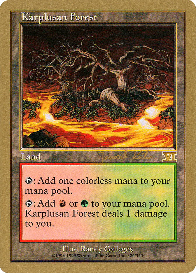 Karplusan Forest (Janosch Kuhn) [World Championship Decks 2000] | Rock City Comics