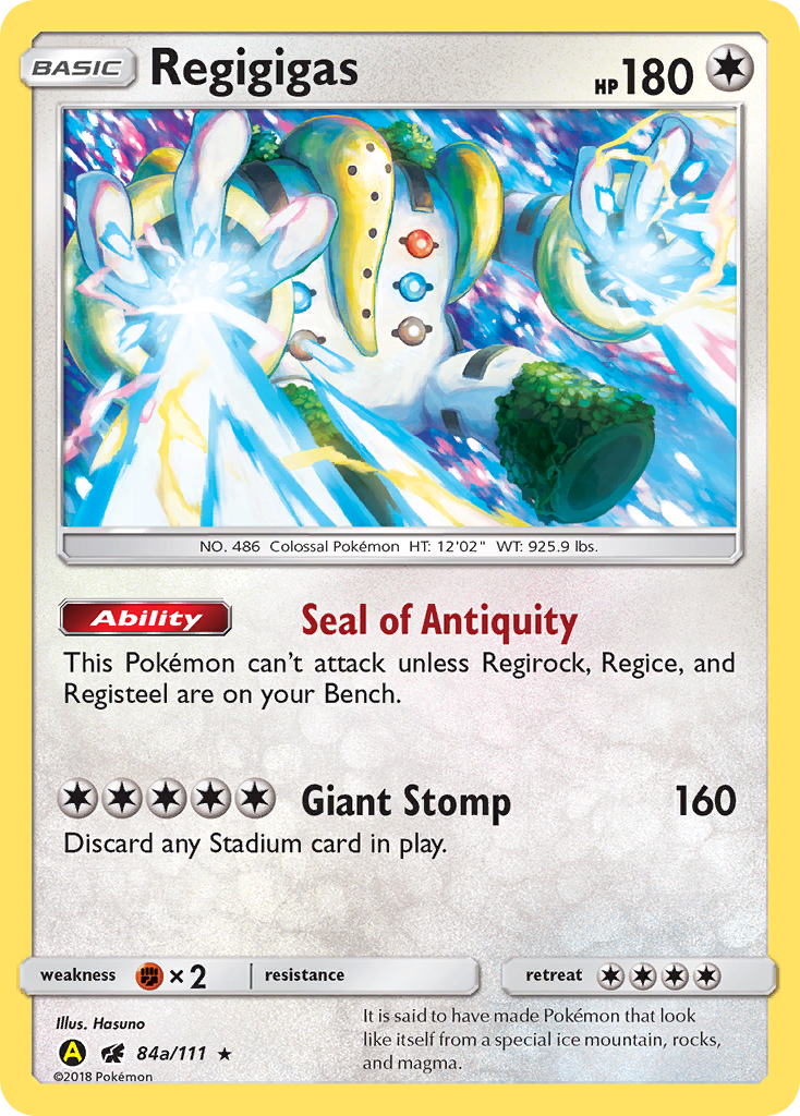 Regigigas (84a/111) (Alternate Art Promo) [Sun & Moon: Crimson Invasion] | Rock City Comics