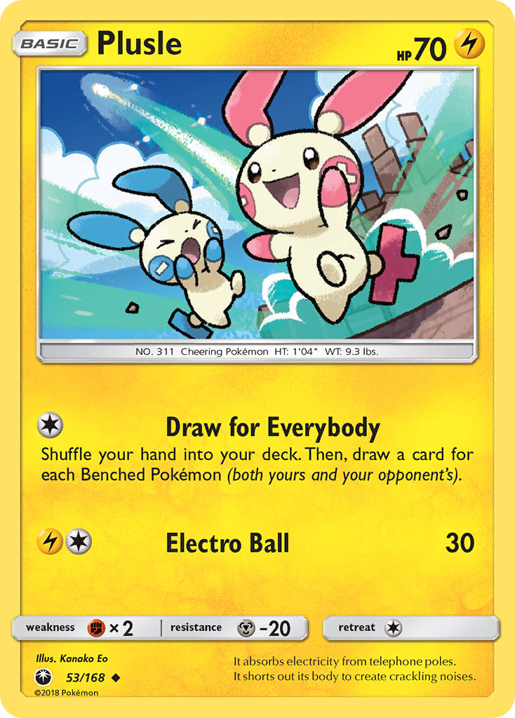 Plusle (53/168) [Sun & Moon: Celestial Storm] | Rock City Comics