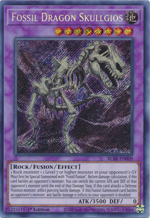 Fossil Dragon Skullgios [BLAR-EN009] Secret Rare | Rock City Comics