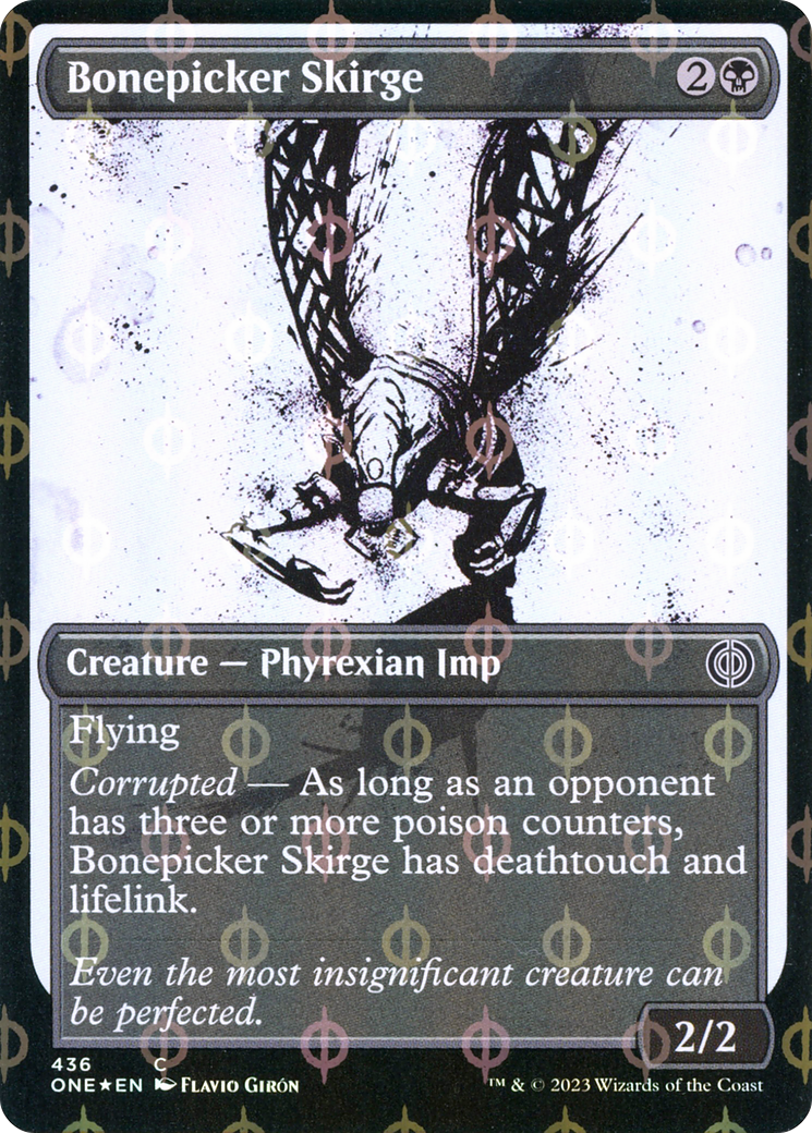 Bonepicker Skirge (Showcase Ichor Step-and-Compleat Foil) [Phyrexia: All Will Be One] | Rock City Comics